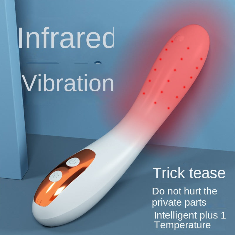 Female Private Care Vibrator with Infrared Therapy, Heated Climax Stick, Red Light Wellness Device
