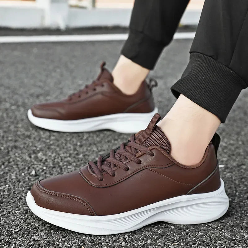 Women Men Shoes 2024 Autumn PU Leather Men's Sneakers Non-slip Casual Footwear Trainer Men Tenis Masculino Zapatillas Hombre