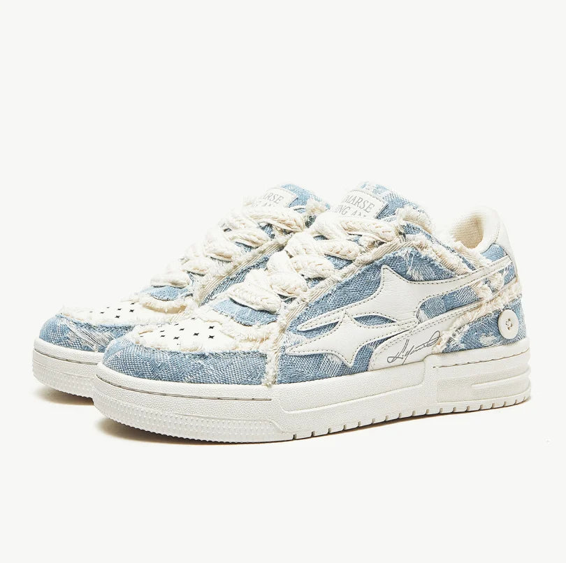 Women Shoes For Men Tennis Retro Fashion Star Shoes White Leather Male Sneakers Couple Outdoor Sport Casual Shoes